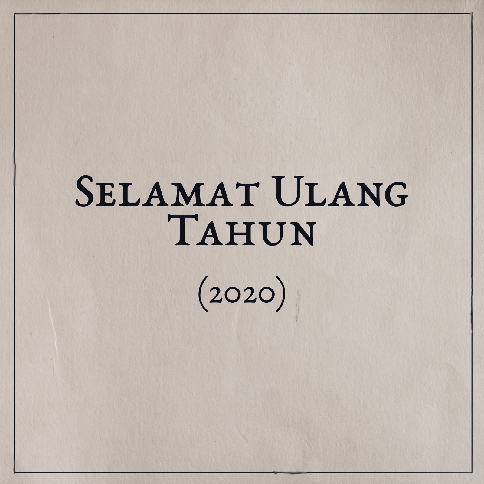 Selamat Ulang Tahun
